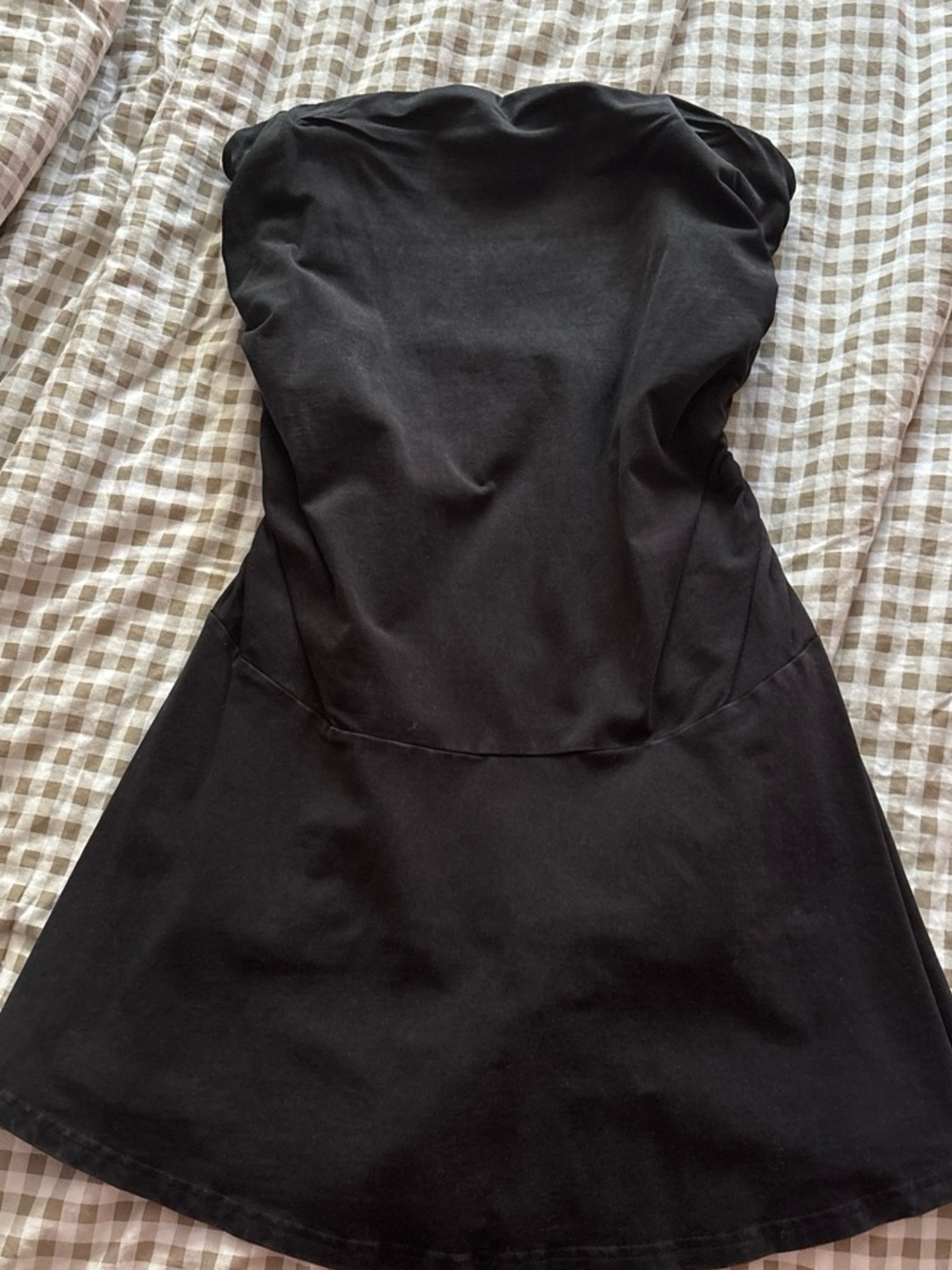 aerie Strapless Black Dress